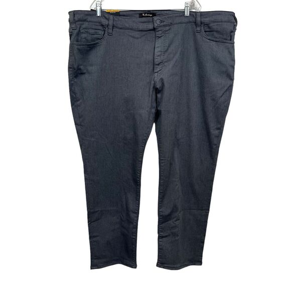 34 Heritage Mens Pants Charisma Classic Stretch‎ 5 Pocket Zip Fly Gray Sz 50/30